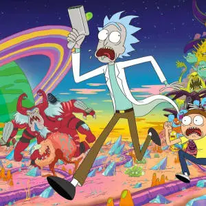 Rick And Morty Running From Aliens
