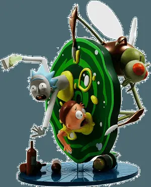 Rickand Morty Emergingfrom Portal