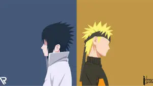 Sasuke And Naruto Drawing 4K