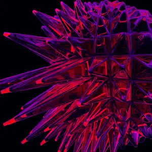 Sharp Red Purple Crystal Structure