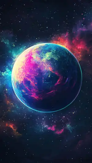 Solar galaxy with blue background