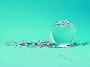 Solid Pastel Color Green Crystal Ball