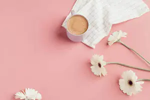 Solid Pastel Color Pink Coffee