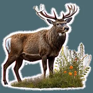 Stag and Nature PNG 6