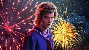 Steve Firework Background Stranger Things 4K