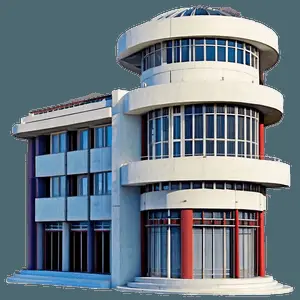 Streamline Moderne Architecture PNG 4
