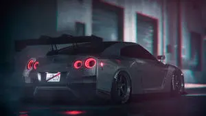 Taillights On Gray Nissan GT R 4K