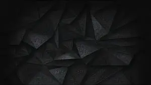 Textured Black Platonic Solid Abstract