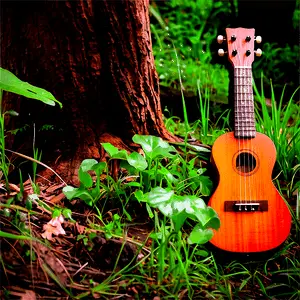 Ukulele in Nature PNG 05262024
