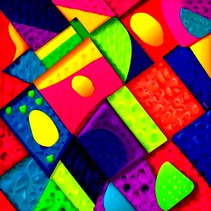 Vibrant Abstract Shapes Background PNG 98