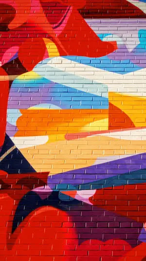 Warm-Toned Abstract Graffiti iPhone