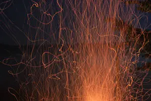 Waving 4k Fire Lights