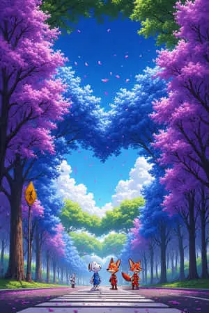 Whimsical Birch Canopy with Judy and Nick
