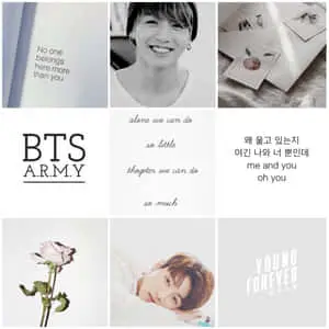 White Aesthetic Collage Jungkook