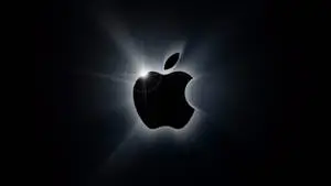  Caption: Stunning Backlit Apple Logo in 4K 