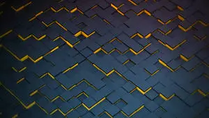 Yellow And Blue Platonic Solid Abstract